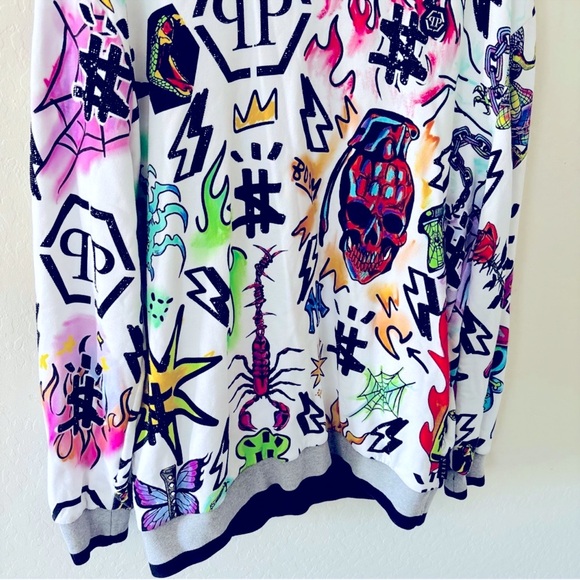 Rare Philipp Plein Tracksuit Zipper Jacket and Joggers Tattoo
Monogram - White - Picture 7 of 16